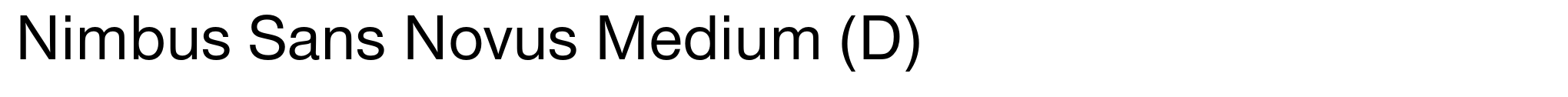 Nimbus Sans Novus Medium (D) image